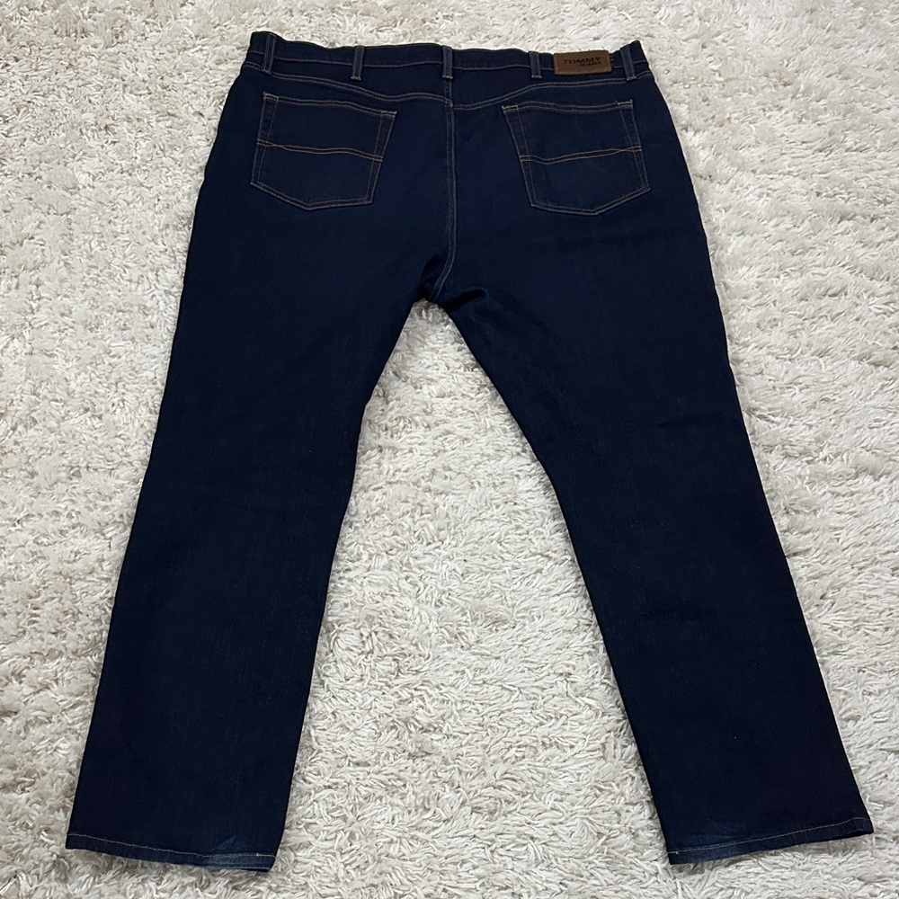 TOMMY HILFIGER Mens Streetwear Slim Straight Dark Blue Jeans 40x30 Brand Quality - Picture 11 of 11